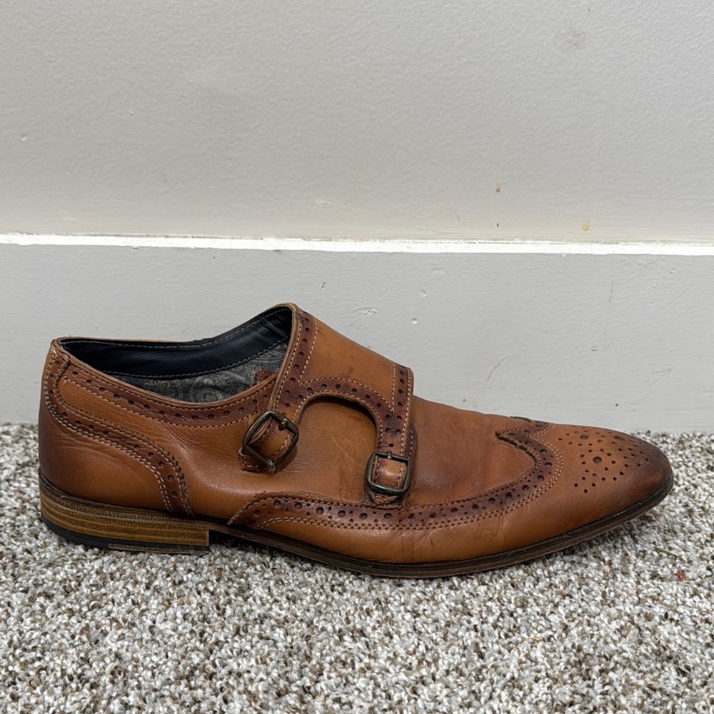 JOE BROWNS Tan Leather Buckle Dress Shoe size 10